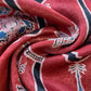 Red Ajrakh Print Mashru Silk Fabric 18207