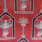 Red Ajrakh Print Mashru Silk Fabric 18207