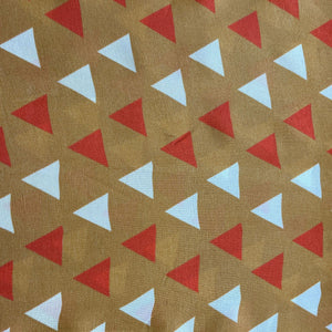 Brown Geometrical Print Upada Silk Fabric 21071