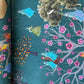 Peacock Green Mughal Print Upada Silk Fabric 21065
