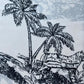 Cream Tropical Print Georgertte Satin Fabric 11860