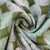Green Geometerical Print Sequence Embroidery Linen Fabric 11124