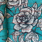 Green Floral Sequence Embroidery Linen 11132