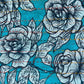 Green Floral Sequence Embroidery Linen 11132