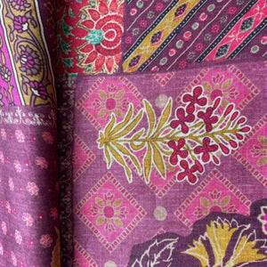 Wine Patch Print Bemberg Silk Fabric 20870