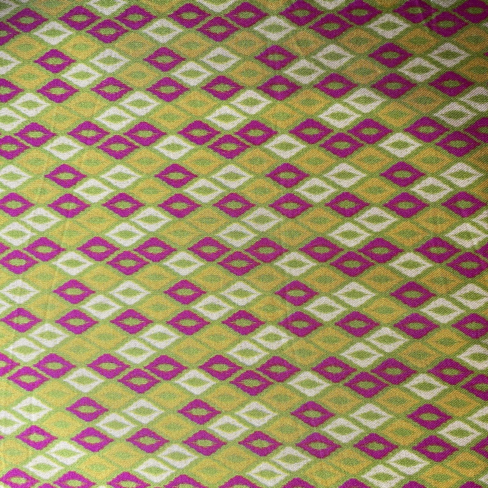 Mustard Geometrical Print Modal Satin Fabric 20871