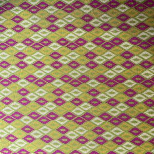 Mustard Geometrical Print Modal Satin Fabric 20871