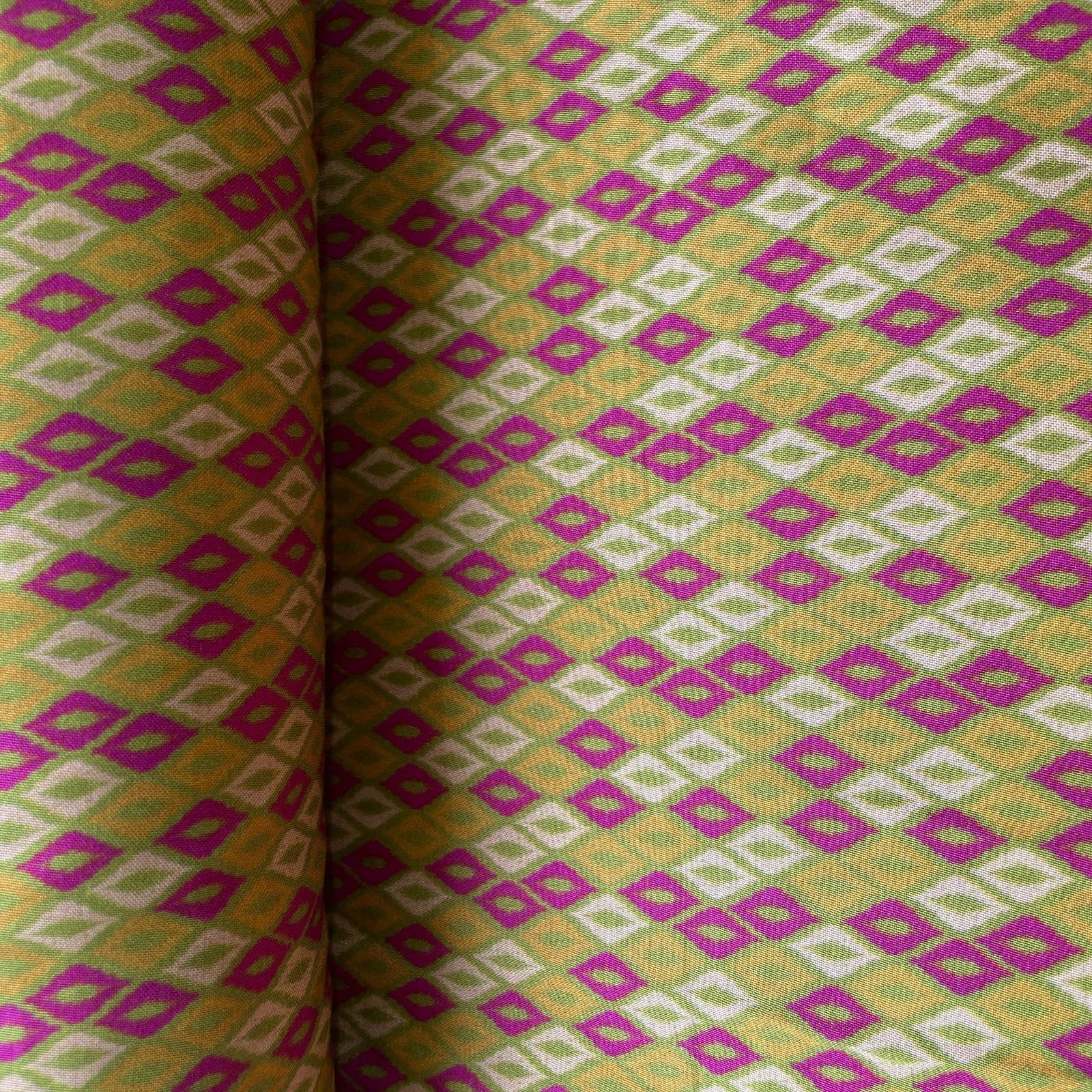 Mustard Geometrical Print Modal Satin Fabric 20871