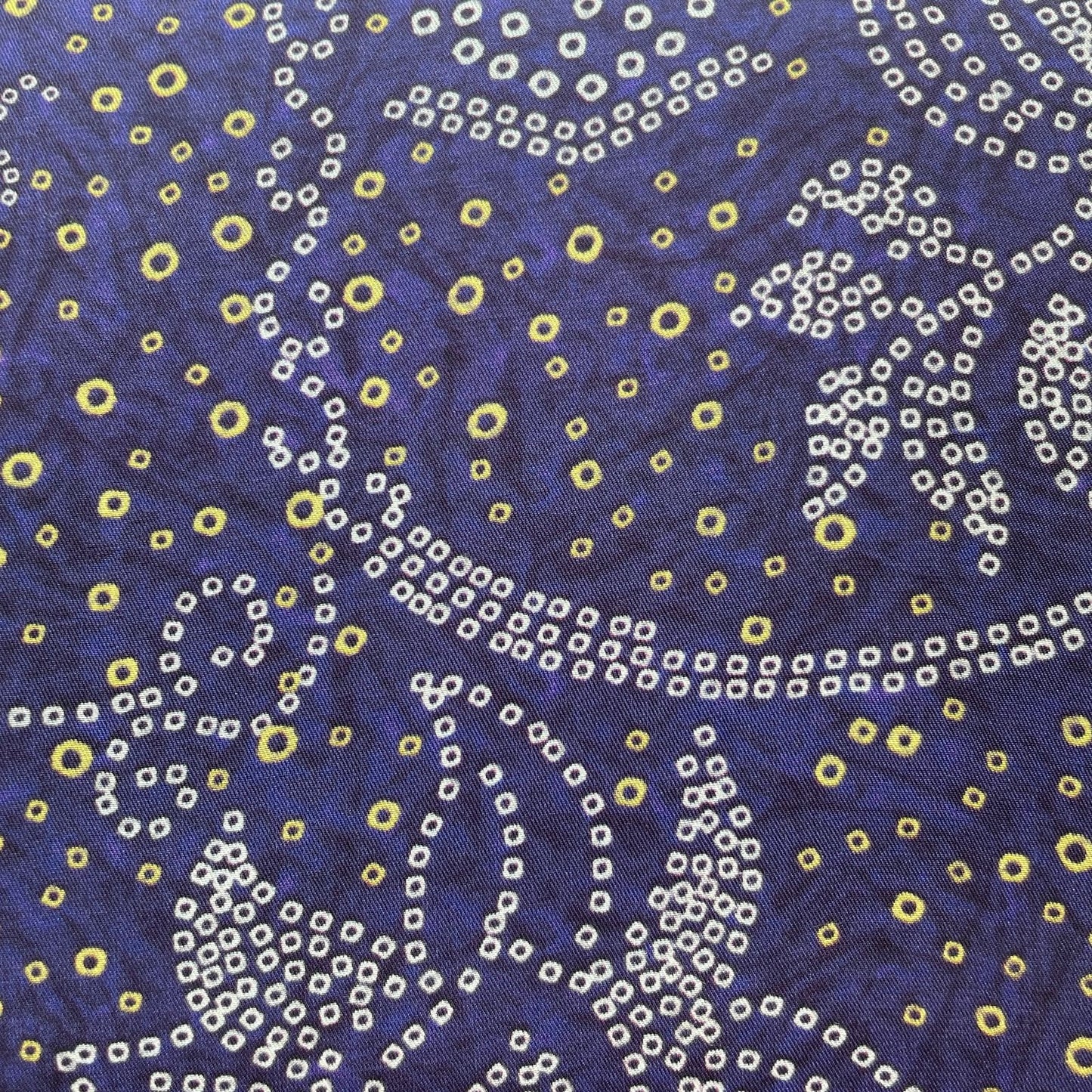 Blue Bandhani Print Gaji Silk Fabric 20344