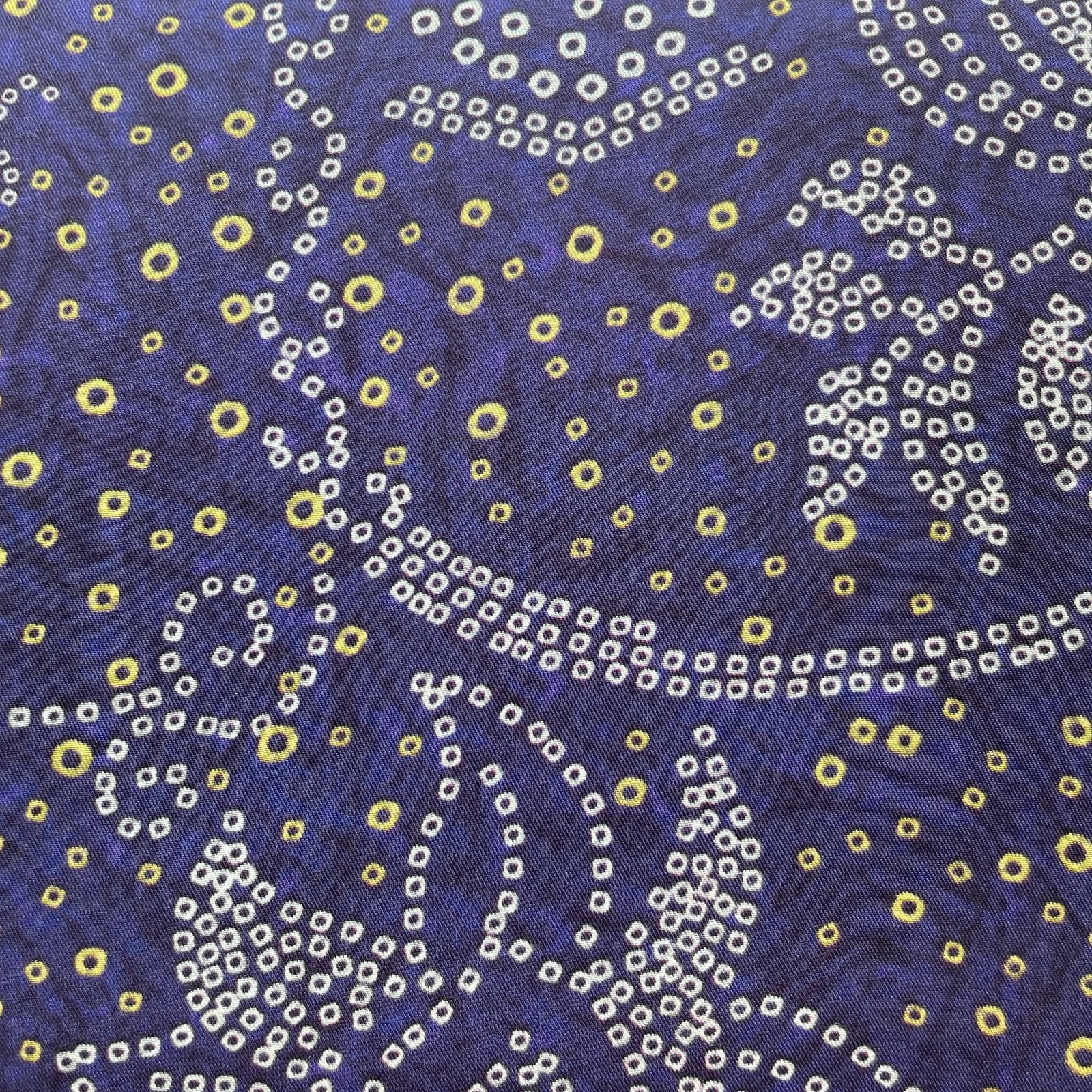 Blue Bandhani Print Gaji Silk Fabric 20344