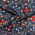 Navy Blue Bandhani Print with Foil Rayon Fabric 5045