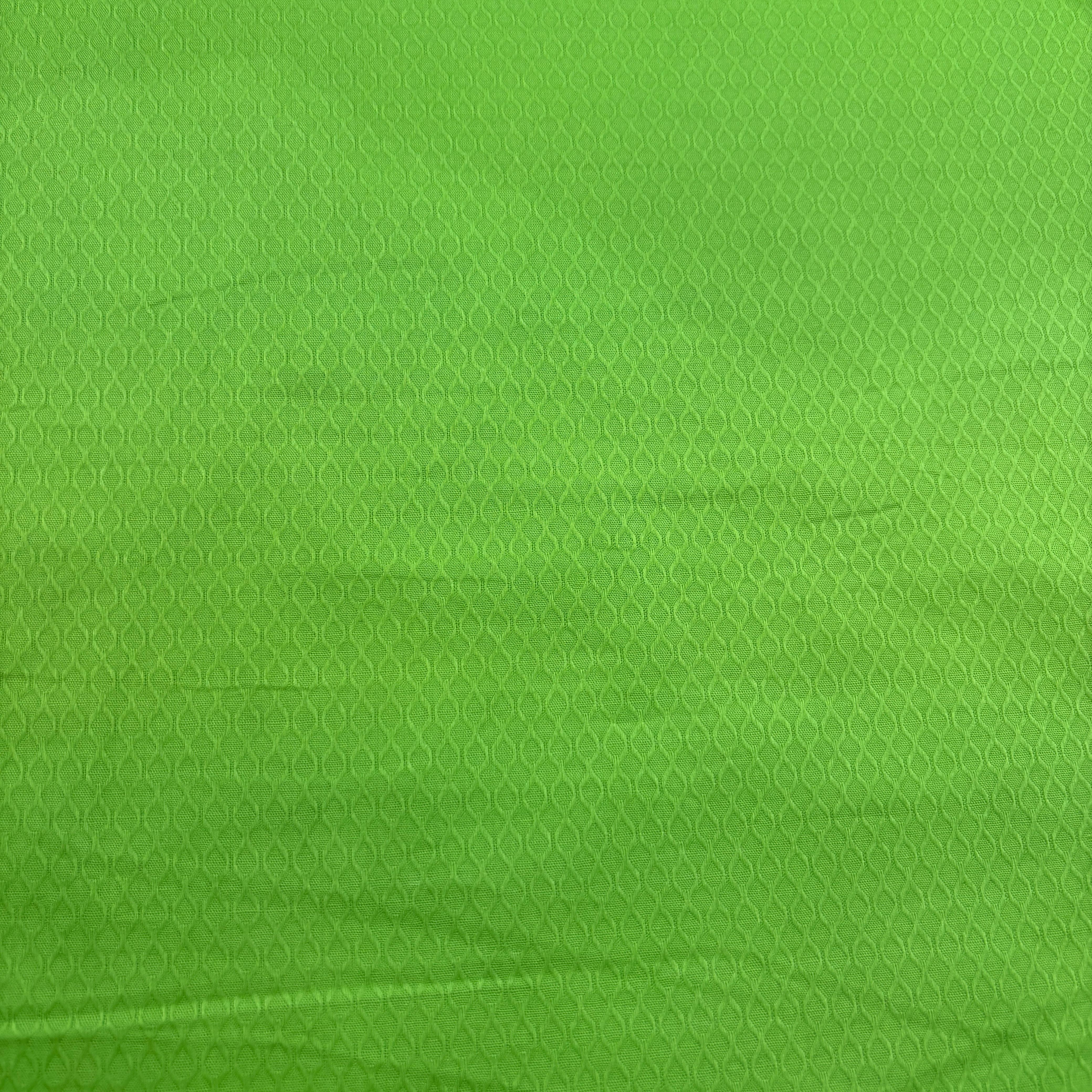 Green Geometrical Cotton Dobby Fabric 1978