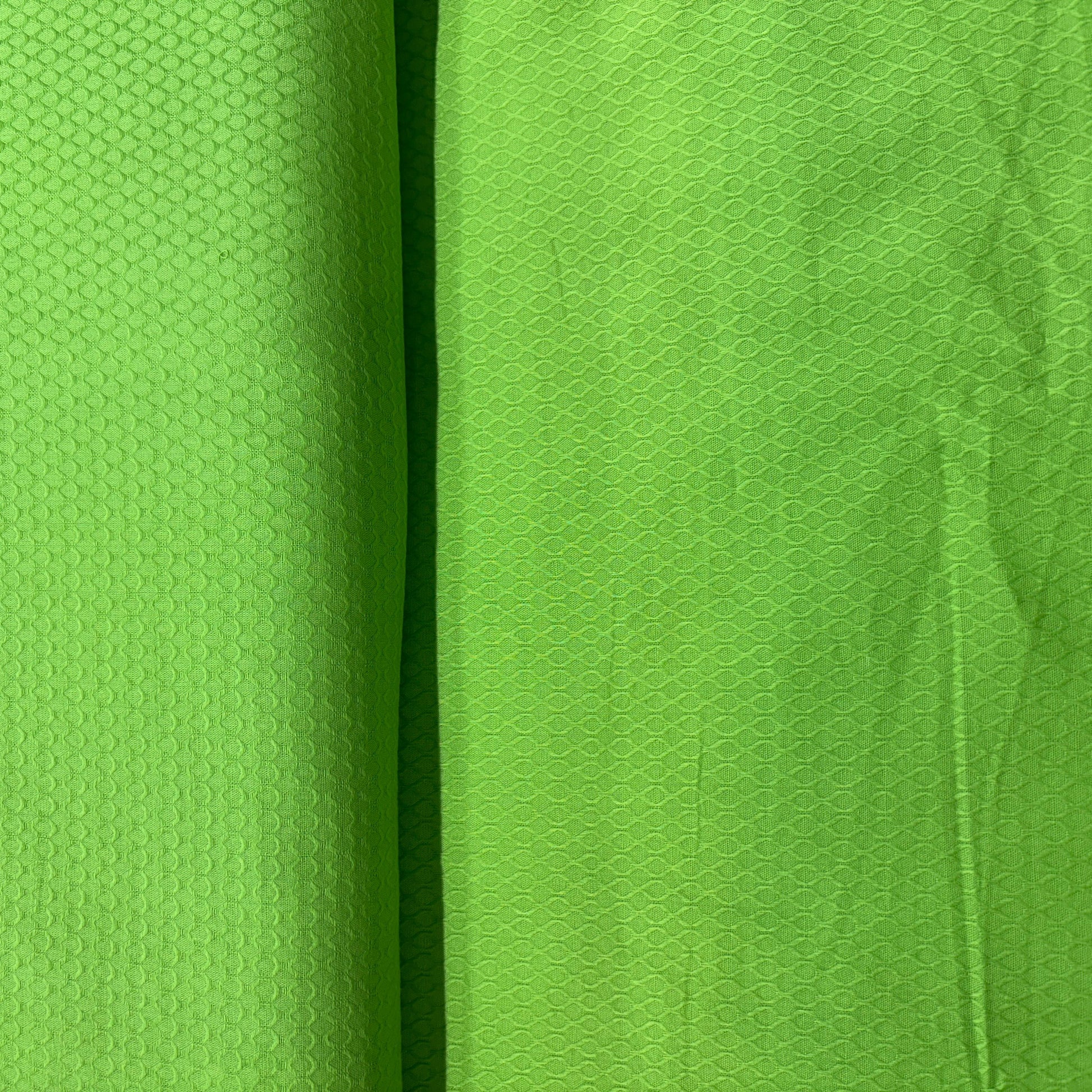 Green Geometrical Cotton Dobby Fabric 1978
