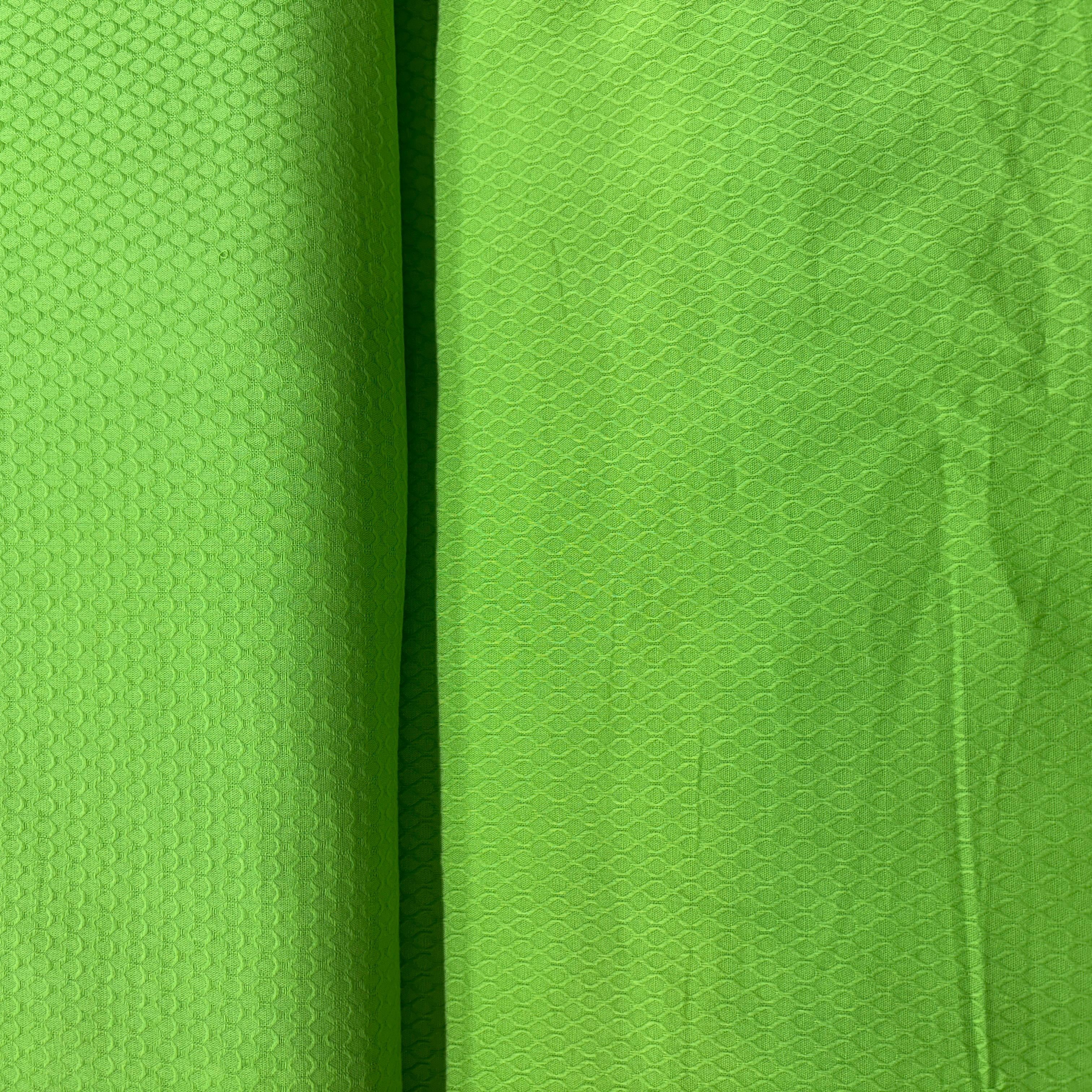 Green Geometrical Cotton Dobby Fabric 1978