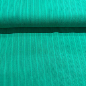 Sea Green Stripes Cotton Dobby Fabric 2017