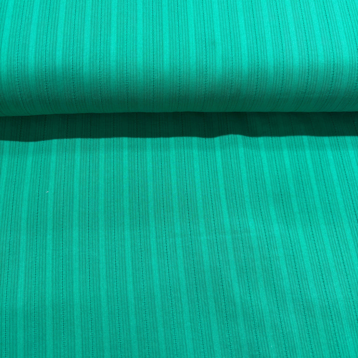 Sea Green Stripes Cotton Dobby Fabric 2017