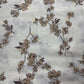 Light Yellow with brown floral Rayon Fabric 5428