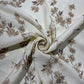 Light Yellow with brown floral Rayon Fabric 5428