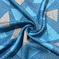 Sky Blue Geometrical Print Rayon Fabric 4687