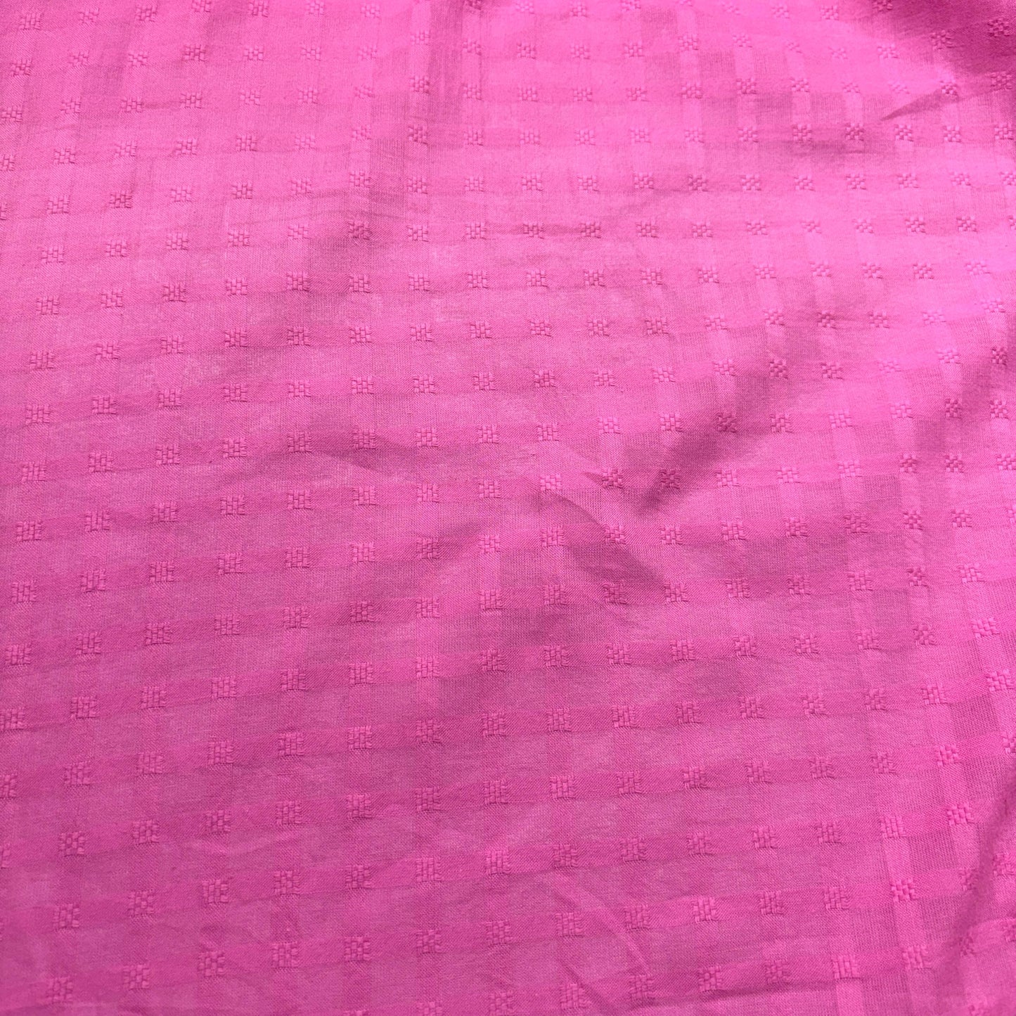 Pink Geometrical Cotton Dobby Fabric 1928