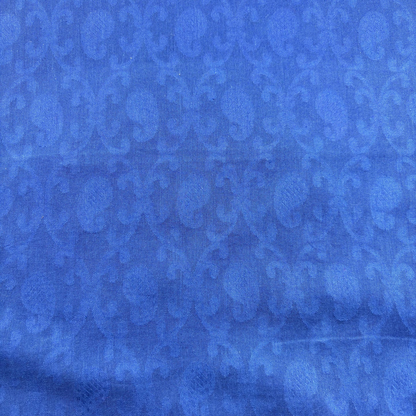 Blue Geometrical Cotton Dobby Fabric 1968