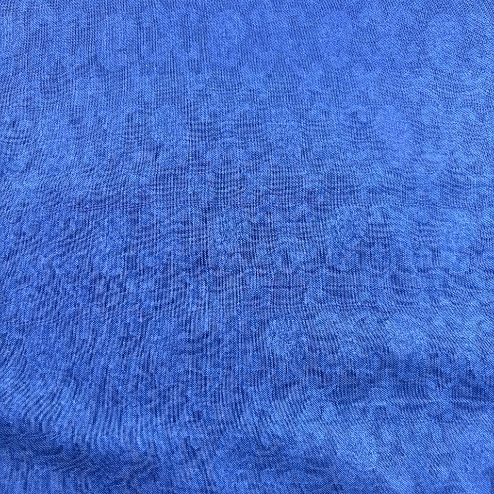 Blue Geometrical Cotton Dobby Fabric 1968
