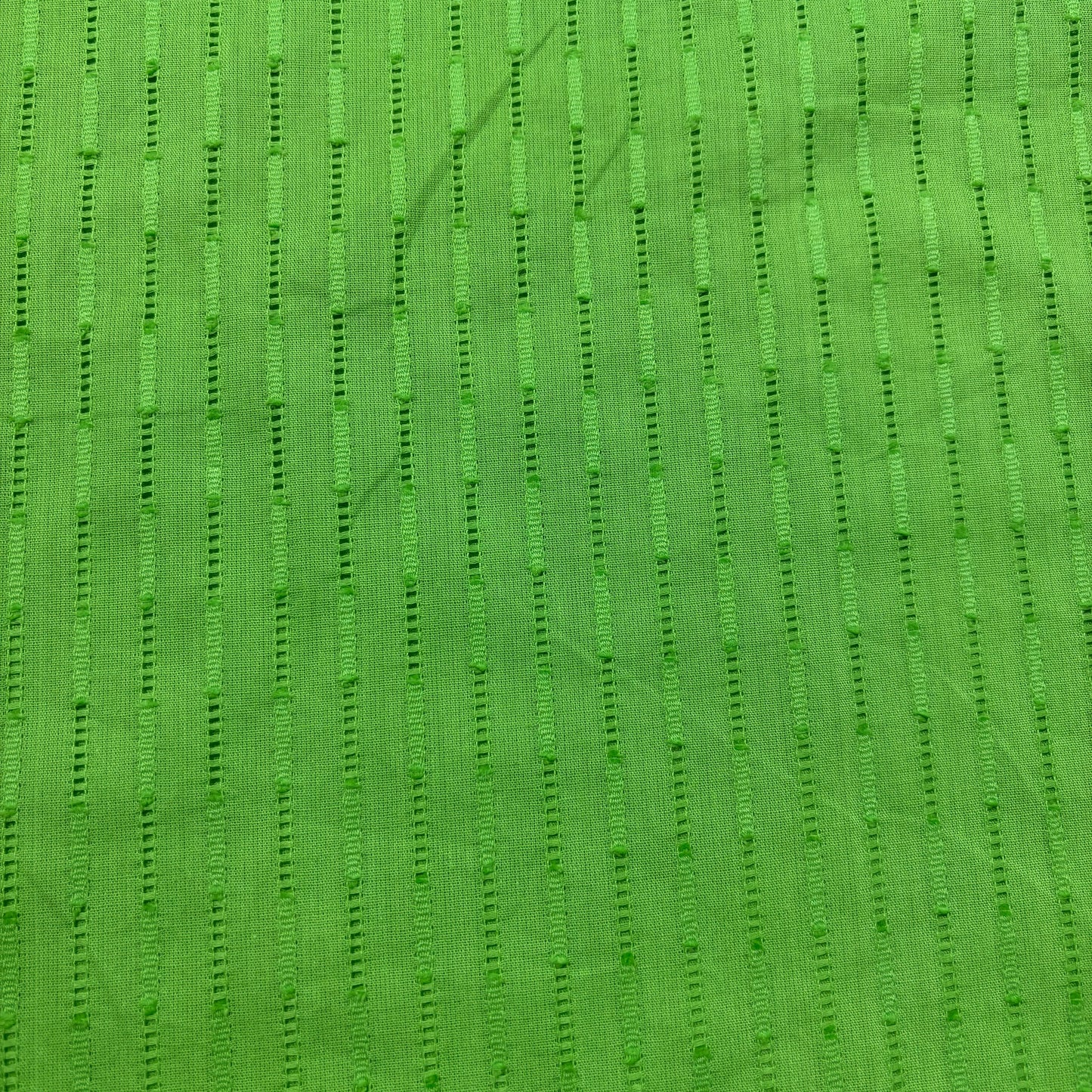 Light Green Stripes Cotton Dobby Fabric 1929