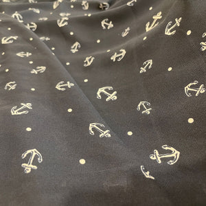 Indigo Geomaterical Print Georgette Fabric 8239