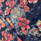 Blue & Pink Floral Print Knitted Lycra Fabric 5160