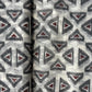 Off White Grey Geometrical Cotton Chanderi Fabric 15616
