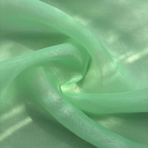 Lime Green Solid Poly Organza 4922