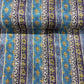 Blue Stripes Floral Print Bemberg Gajji Silk Fabric 15582