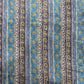 Blue Stripes Floral Print Bemberg Gajji Silk Fabric 15582