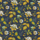 Black and Yellow Floral Print Cotton Fabric 5062