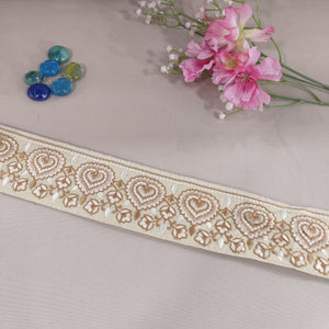 Cream Thread Embroidery Lace 15804