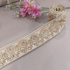 Cream Thread Embroidery Lace 15804