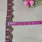 Purple Chevron Zari Embroidery Lace 15837