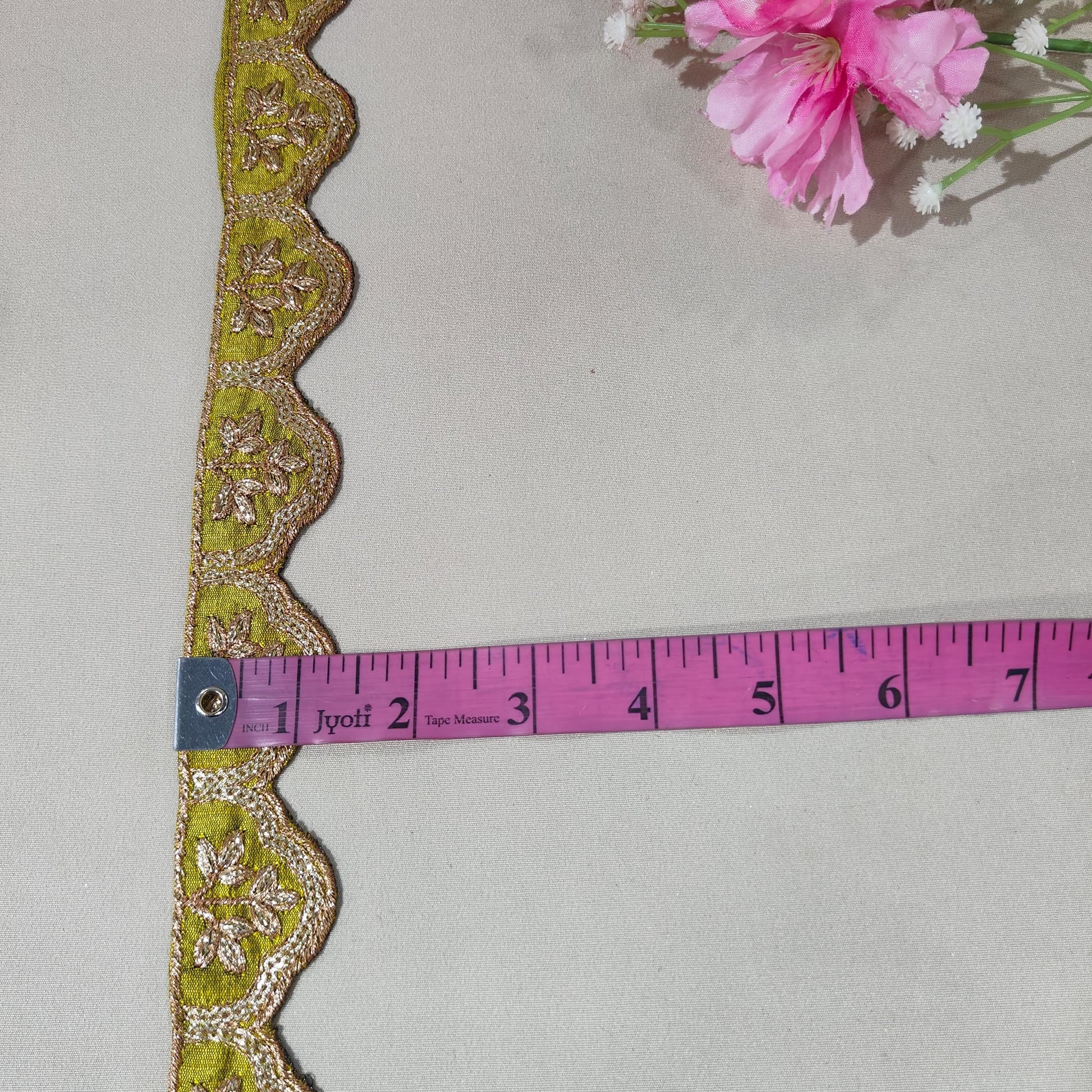 Dark Purple Traditional Zari Embroidery Lace 15861