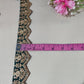 Dark Green Chevron Zari Embroidery Lace 15845