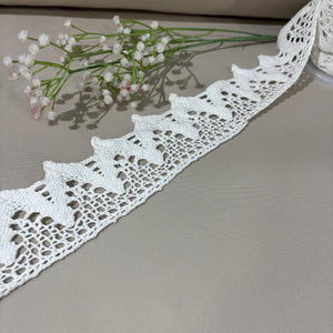 Off White Dyeable Cotton Lace 9145