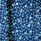 Blue With Sky Blue Floral Crepe Fabric 7203