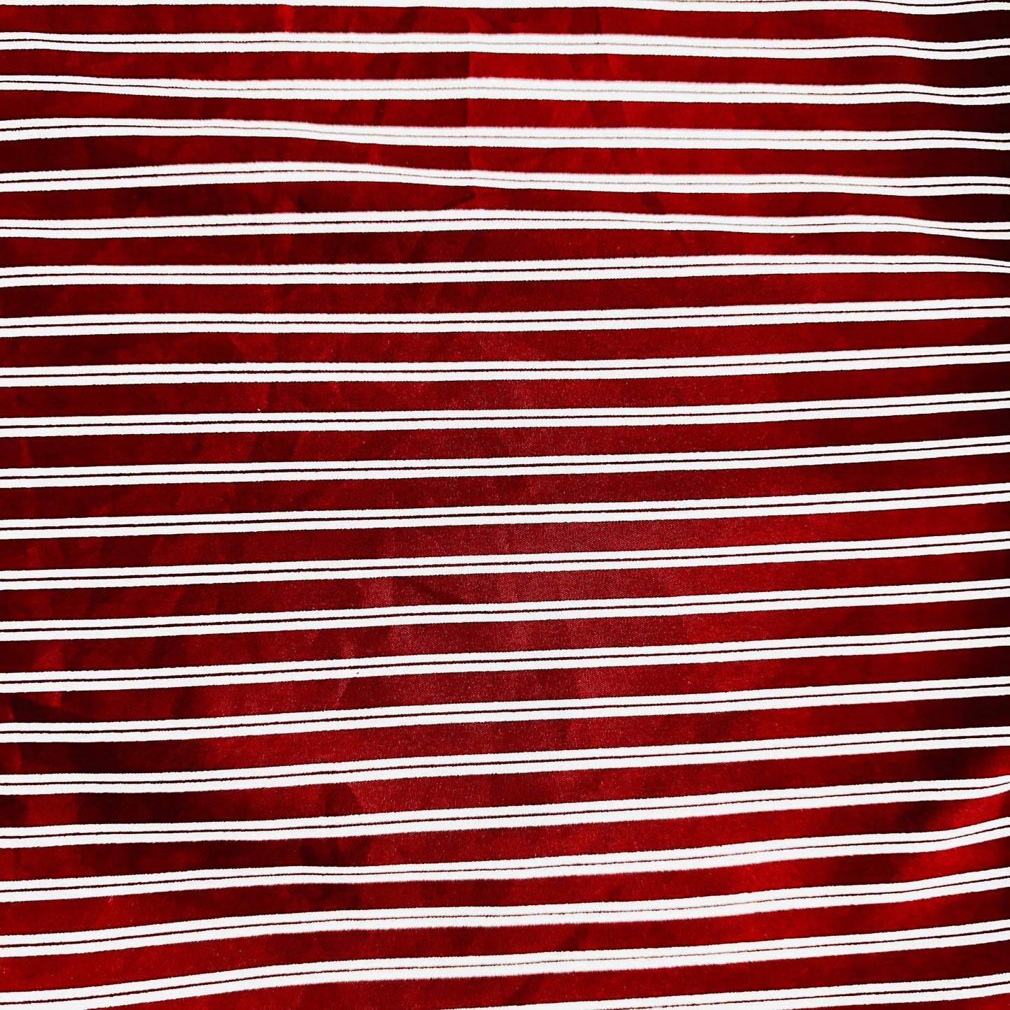Maroon & White Stripe Rayon Fabric 5146