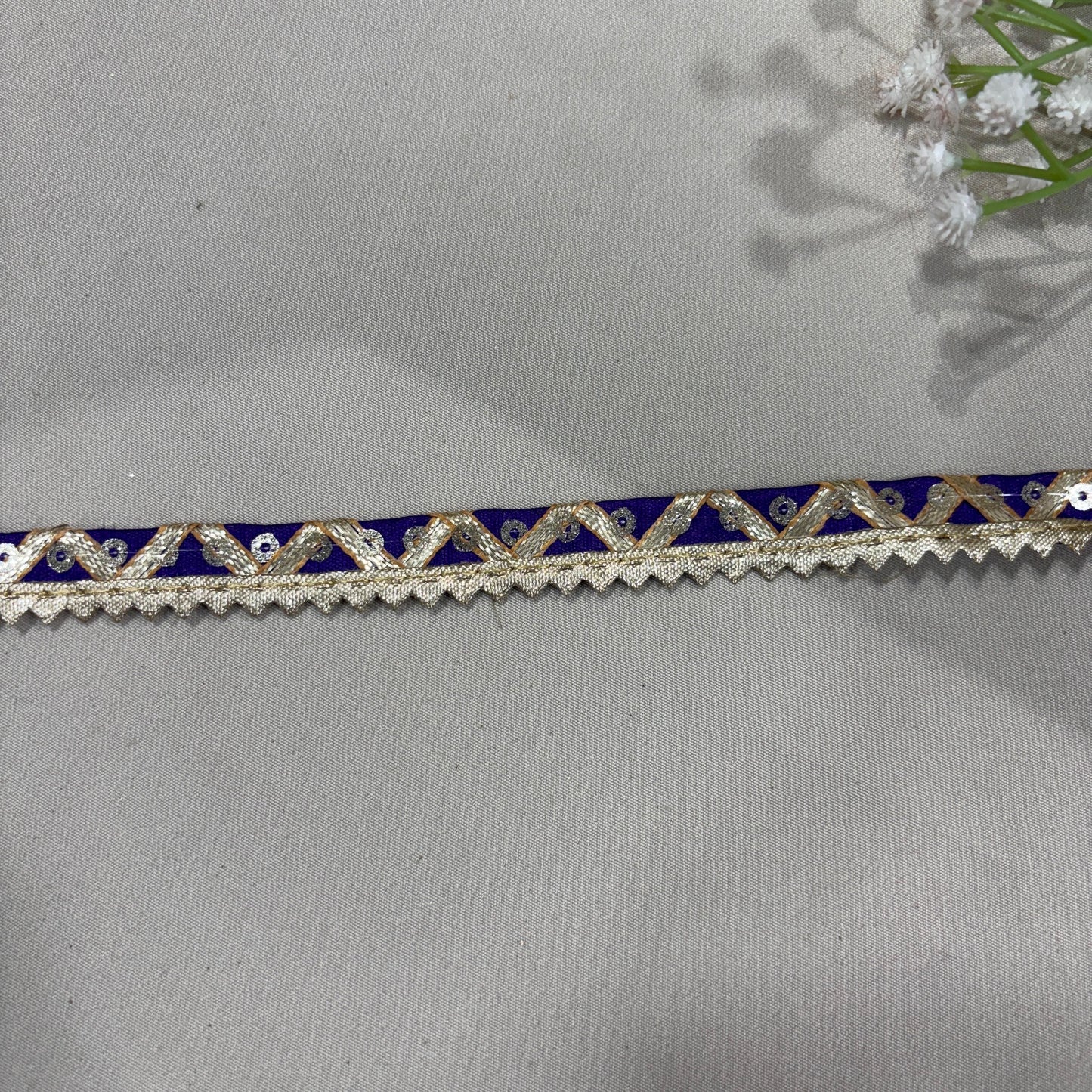 Voilet Sequins Lace