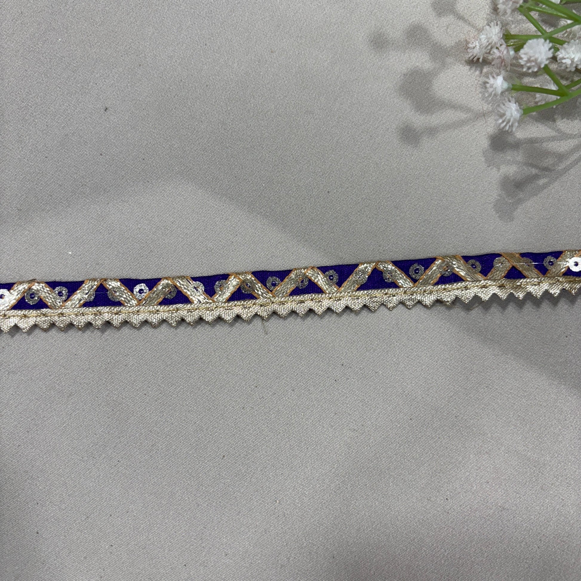 Voilet Sequins Lace