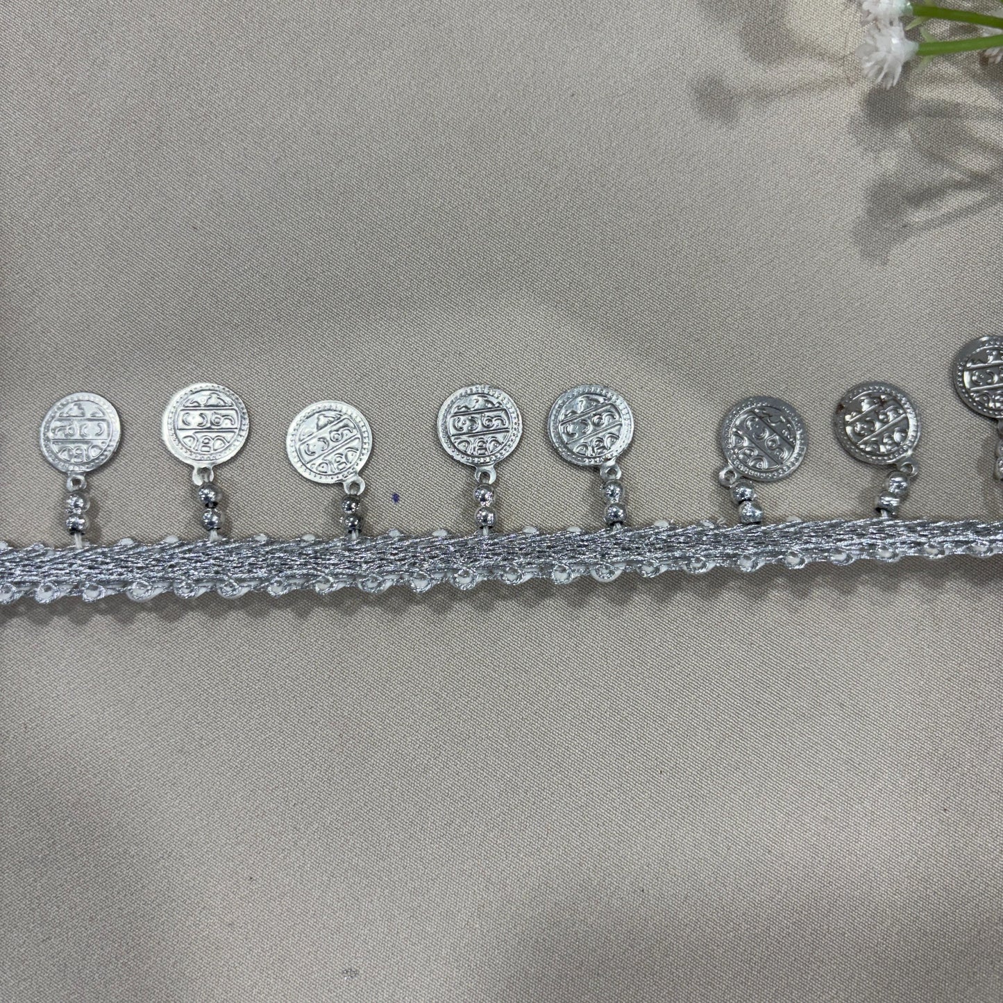 Silver Coins Lace 16991