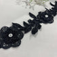 Black Cutdana & Sequins Net Lace 20710