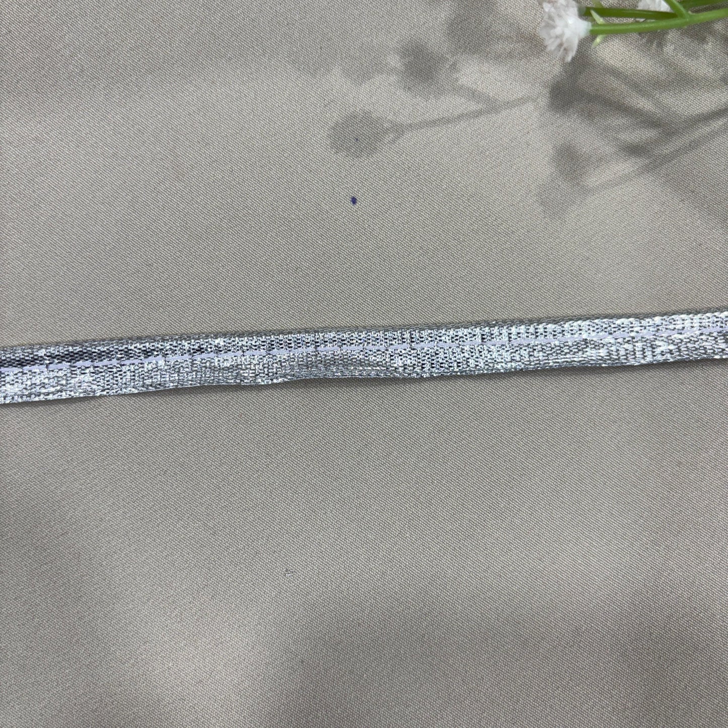 Silver Piping Satin Lace 15235