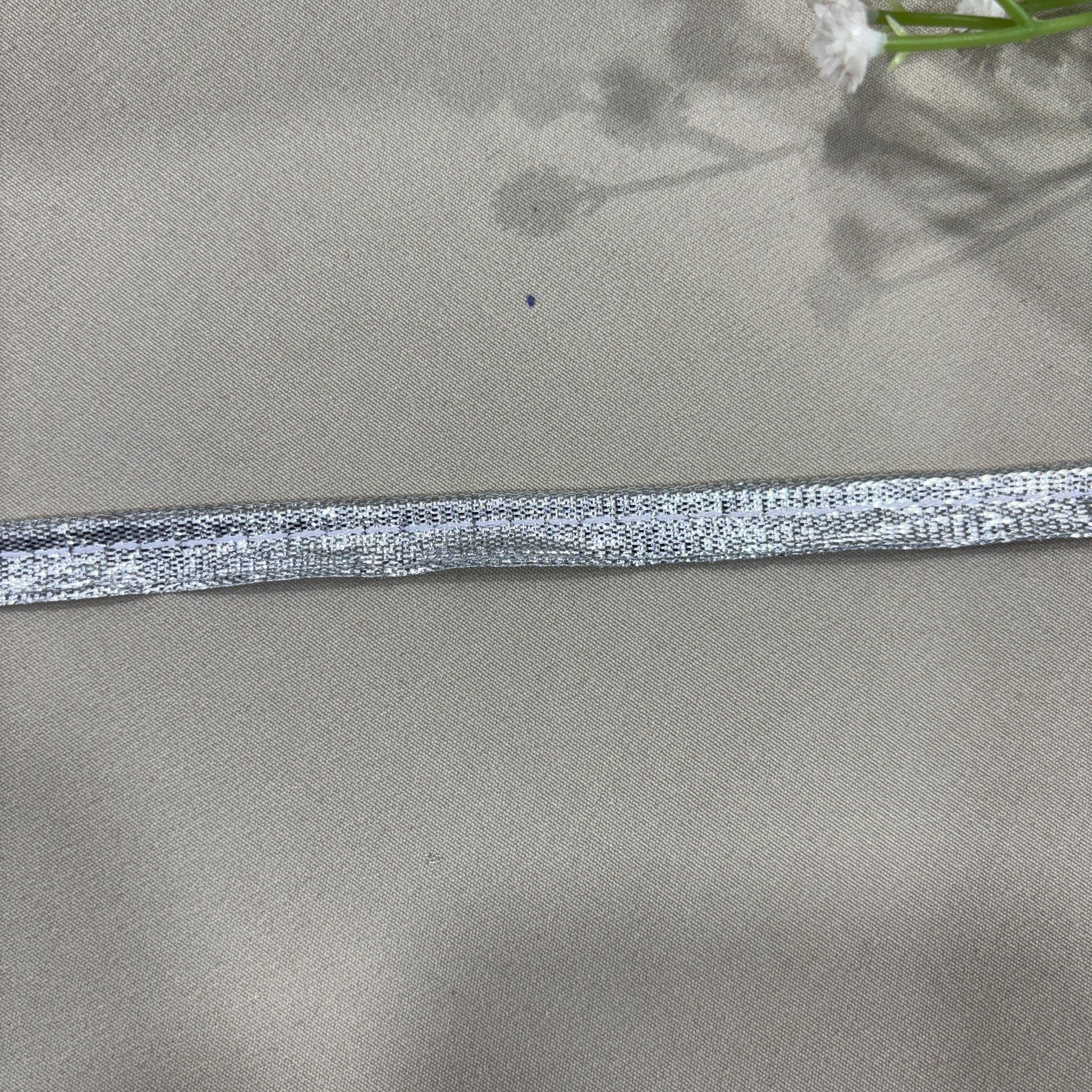 Silver Piping Satin Lace 15235