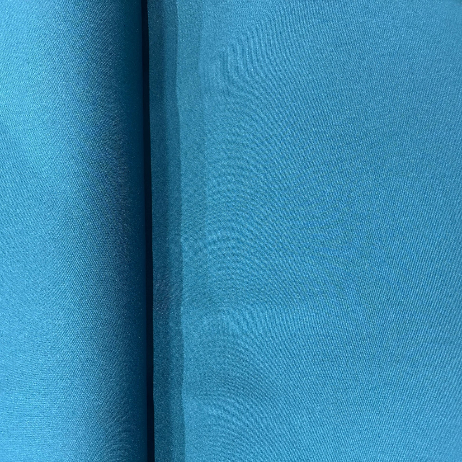Teal Green Solid Banana Crepe Fabric 13506