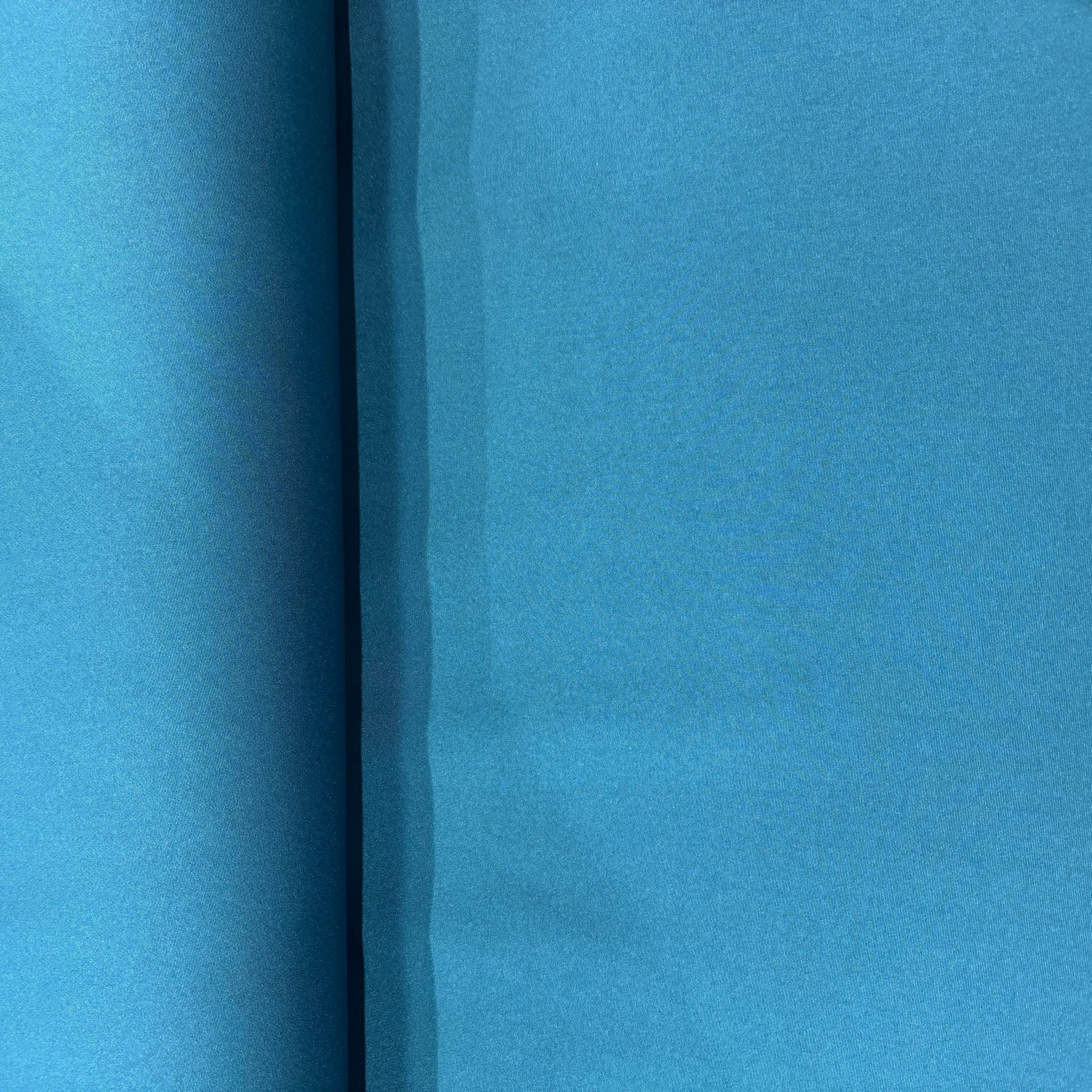 Teal Green Solid Banana Crepe Fabric 13506